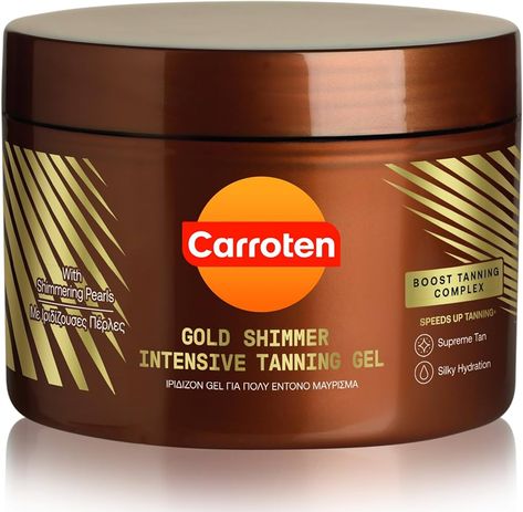 Amazon.com : Carroten Gold Shimmer Tanning Gel SPF0 150ml 5oz : Beauty & Personal Care Sunbed Tanning, Tanning Gel, Tan Accelerator, Tanning Bed, Suncare, Tanning Oil, Self Tanner, Sun Care, Natural Tan