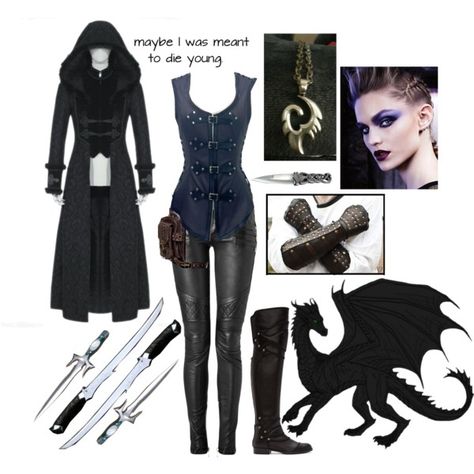 A fashion look from September 2015 by jayfenwyke featuring Balmain, Dolce&Gabbana, Urban Decay, dragons and jayfenwyke Dragon Rider Outfit, Rider Outfit, Badass Outfit, Warrior Outfit, Fandom Outfits, Outfits Polyvore, Dragon Rider, Medieval Clothing, Medieval Dress