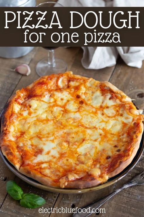 Pizza Dough For One Pizza from scratch • Electric Blue Food Pizza Dough Recipe Small Batch, Small Pizza Dough Recipe, Single Serve Pizza Dough, Single Pizza Dough Recipe, Small Batch Pizza Dough Recipe, Small Batch Pizza Dough, Pizza Dough For One, Easy Pizza Base Recipe, Easy Pizza Base