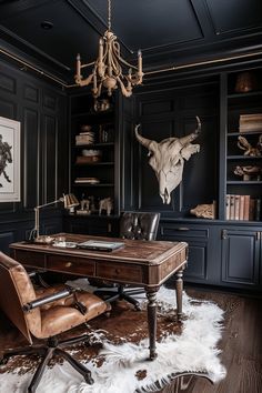 Ranch Office, Gothic Interior Design, Barn Office, Male Living Space, Western Office, Bourbon Room, Gothic Interior, Mens Western, Online Group