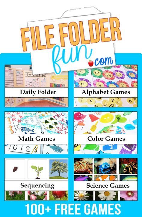 Absolutely FREE File Folder Games by Age Group - Homeschool Giveaways Theme Preschool, File Folder Activities, Learning Games For Kids, File Folder Games, Folder Games, Tot School, School Quotes, Special Education Classroom, Reggio Emilia