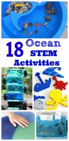 Love these ocean science & math activities for kids!  Great for learning about sharks, whales, ocean zones and more. Whale Activities For Kindergarten, Stem Water Activities, Ocean Stem Activities, Science Math Activities, Ocean Themed Activities, Ocean Science Activities, Ocean Slime, Themed Activities For Kids, Stem Activities Kindergarten