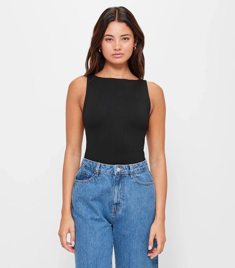 Double Layer Boat Neck Tank Top - Lily Loves - Black | Target Australia Target Australia, Strappy Top, Rich Fabric, Layer Design, Dressy Tops, Boat Neckline, The Double, The Boat, Fashion Tops