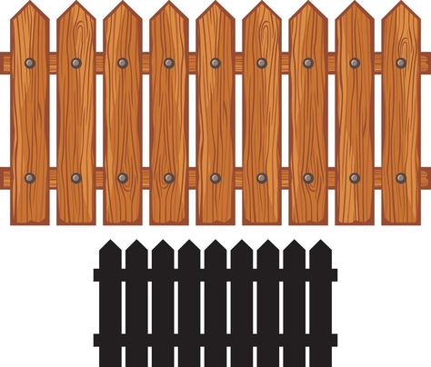 Wooden Fence Design, Cricut Help, Wooden Fence, Fence Design, Free Vector Images, Fence, Vector Art, Vector Images, Vector Free