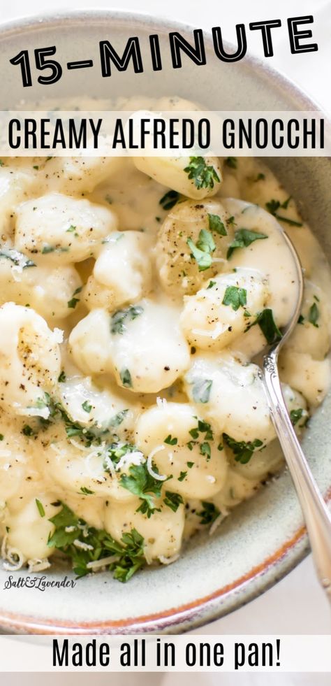 Alfredo Gnocchi, Creamy Gnocchi, Gnocchi Sauce, Gnocchi Recipes Easy, Gnocchi Recipes Homemade, Alfredo Sauce Recipe Easy, Gnocchi Dishes, Alfredo Sauce Recipe Homemade, How To Cook Gnocchi