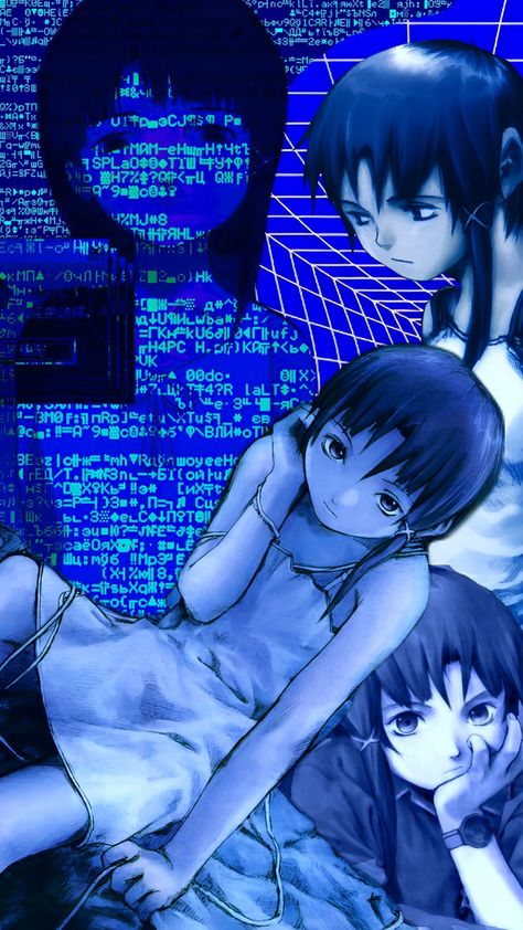 Lain💙 (made in Picsart) #serialexperimentslain #lain #picsart Yabujin Background, Laincore Wallpaper, Lain Iwakura Aesthetic, Breakcore Wallpaper, Lain Iwakura Wallpaper, Sewerslvt Wallpaper, Yabujin Wallpaper, Lain Experimental, Lain Wallpaper