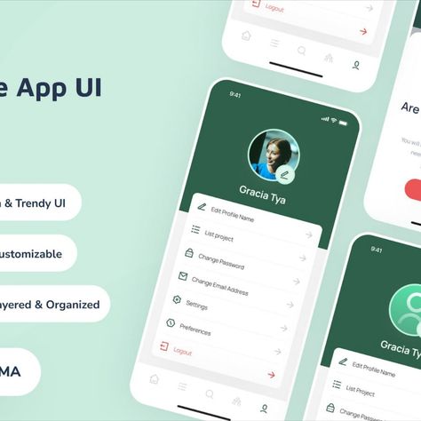 Skiz - Profile App UI App Design Profile, Ui Ux Design Website, Ux Design Website, Profile App, Spreadsheet Design, Dashboard App, Ui Design Mobile, App Home Screen, App Design Layout