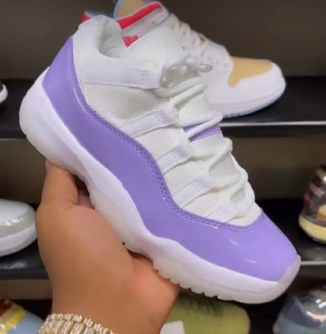 Pure Violet 11 Outfit, Jordan 11 Purple, Purple Jordans, White Jordan 11, Jordan 11 Outfit Women, Sneaker Ball, Jordan 11s, Jordan Xi, Pink Jordans