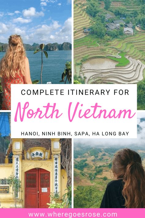 North Vietnam Itinerary: 1-2 Weeks In Hanoi, Sapa & Ha Long Vietnam Guide, Vietnam Destinations, Vietnam Itinerary, Vietnam Backpacking, Sapa Vietnam, Thailand Itinerary, Northern Vietnam, Backpacking South America, Thailand Backpacking