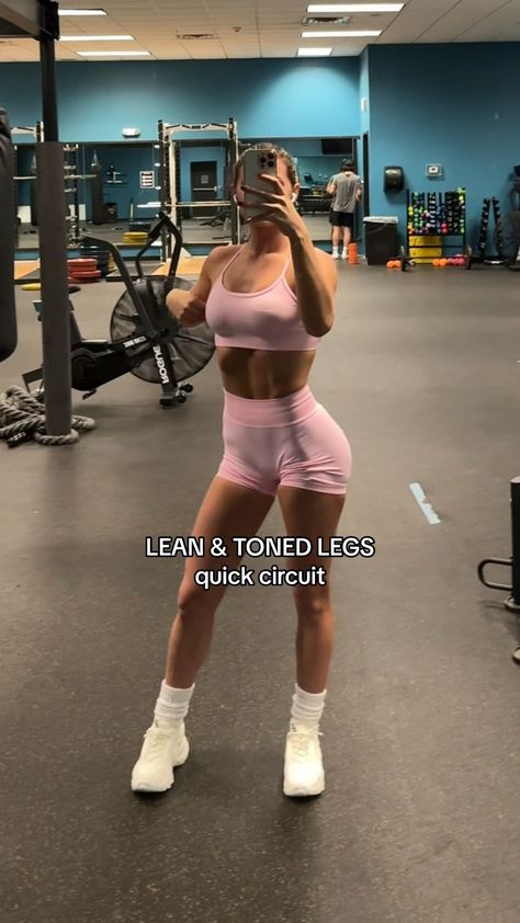 Lean and Toned legs quick circuit workout Lower Body Toning Workouts For Women, Leg Workout Toned, High Intensity Leg Workout, Leg Toning Workouts Gym, Thight Workout Exercise Gym, Lean And Toned Women, Toning Leg Workouts For Women, Toning Legs Workout, Tone Legs In 2 Weeks