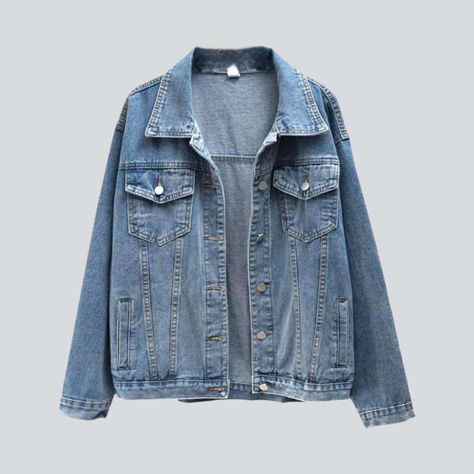 Bringing back the best of the 1990s introducing the 2023 Summer Collection's ladies' light wash denim jacket, a timeless classic designed for a contemporary, fashion-forward audience!Why You'll Fall In LoveThis oversized jacket is designed to be a vintage showstopper, its light wash finish, buttoned closure, and unique details making it a must-have for any modern wardrobe. Whether you're seeking a piece to wear to an evening out or something to bring a touch of nostalgia to your everyday look, t Oversize Jean Jacket, Light Wash Denim Jacket, Long Sleeve Denim Jacket, Oversized Jean Jacket, Denim Jacket Fashion, Oversized Jeans, Mode Jeans, Oversized Denim Jacket, Collar Jacket