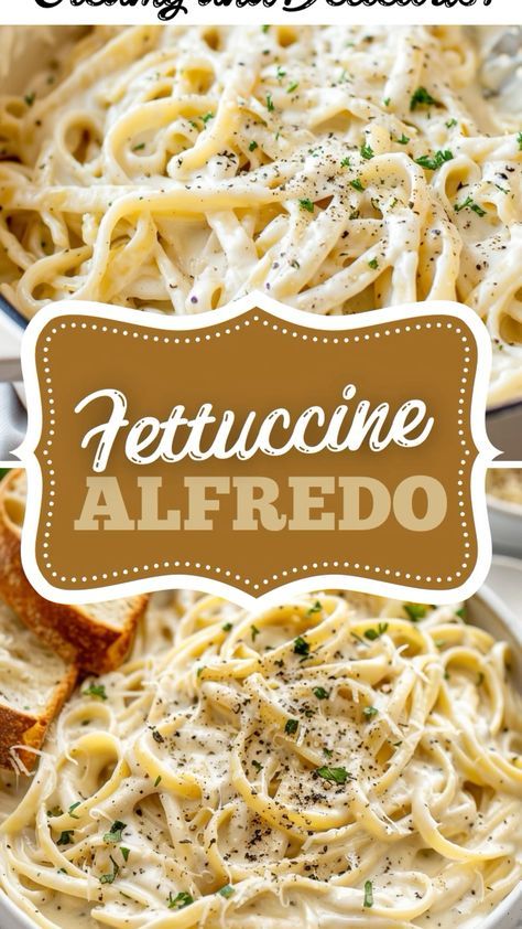 Enjoy a classic with The Best Creamy Fettuccine Alfredo! This easy stovetop recipe delivers an authentic, creamy pasta perfect for dinner. Easy Alfredo Recipe, Fetuccini Alfredo, Fettuccine Alfredo Sauce, Authentic Pasta, Homemade Fettuccine, Fettucini Alfredo, Fettuccine Recipes, Chicken Fettuccine Alfredo, Pasta Recipes Alfredo