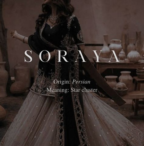 Soraya Name Meaning, Names With Powerful Meanings, Persian Names With Meaning, Stars Names And Meanings, Egyptian Names Female, Names That Mean Star, Name Meaning Star, Fantasy Names Feminine, Name Ideas With Meaning