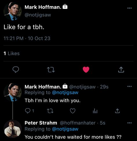 Mark Hoffman X Peter Strahm, Like For A Tbh, Peter Strahm, Saw Traps, Mark Hoffman, Horror Memes, Saw Series, Horror Classics, Saw Film