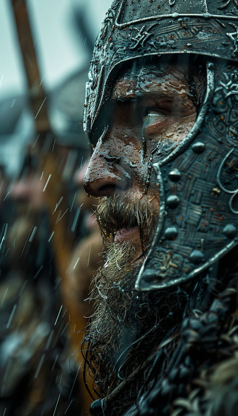 Vikings in the Moments Before Battle Berserker Viking Aesthetic, Viking Battle Scene, Dark Viking Aesthetic, Viking Warrior Art, Scandinavian Vikings, Vikings Aesthetic, Vikings Art, Viking Berserker, Viking Pictures