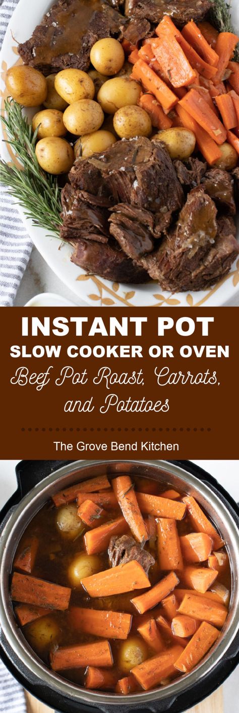 Pot Roast Carrots, Instant Pot Pot Roast Recipe, Instant Pot Roast, Roast Carrots, Buttery Potatoes, Instant Pot Pot Roast, Best Pot Roast, Pot Roast Recipe, Beef Pot Roast