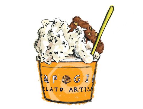 Gelato Drawing, Cafe Gelato, Gelato Cake, Italy Illustration, Cafe Window, Bucket List Journal, Italian Cafe, Window Art, Bon Appetit