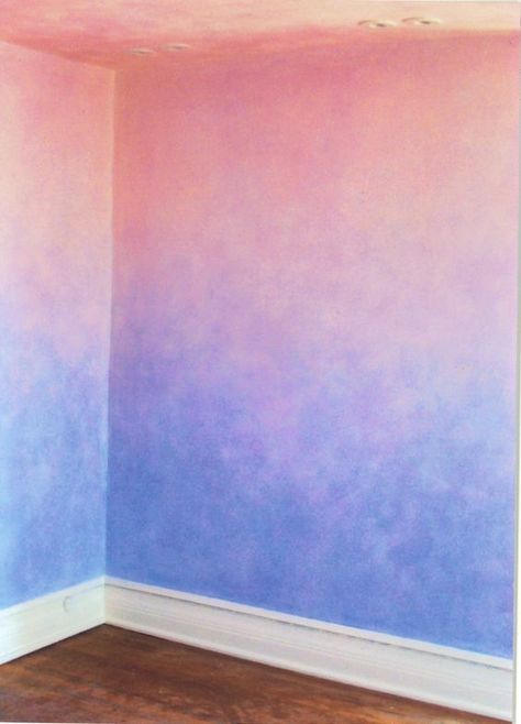 Ombre Wall Paint, Ombre Wall, Diy Wall Painting, Diy Wand, Room Wall Painting, Bedroom Wall Paint, Wall Paint Designs, Big Girl Rooms, Bedroom Paint