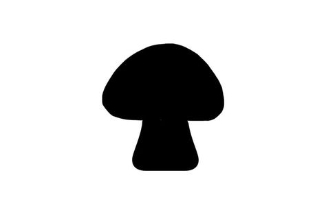 Mushroom SVG Free Download Mushroom Sillouhette, Free Mushroom Svg, Mushroom Stencil, Mushroom Silhouette, Mushroom Svg, Mushroom Clipart, Leaf Cutout, Mushroom Drawing, Black And White Cartoon