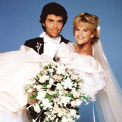 ATWT ~ betsy andropolis' gown was the first wedding dress i ever liked... Edith Gonzalez, As The World Turns, Tv Weddings, Super Couple, Justin Hartley, Wedding Movies, Meg Ryan, Kelly Ripa, Soap Stars