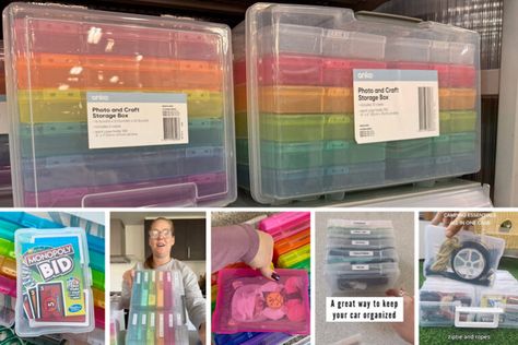 Photo Storage Box Ideas, Photo Storage Boxes, Photo Storage Box, Photo Box Storage, Kmart Hacks, Box Hacks, Craft Storage Box, Scarf Storage, Storage Labels