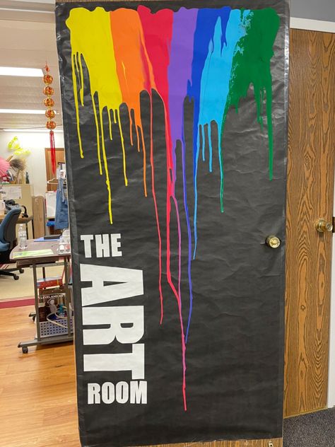 Art Room Doors Decoration, Elements Of Art Bulletin Board, Art Door Decorations, High School Art Bulletin Board Ideas, Art Room Door Ideas, Art Teacher Door Decorations, Art Class Door Ideas, Art Room Door Decoration Ideas, Art Room Bulletin Boards