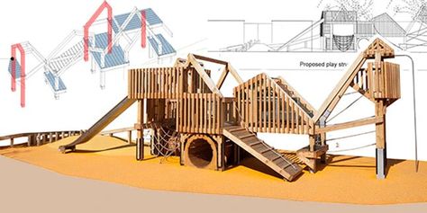 Wood Playground, Wooden Playground Equipment, Kids Outdoor Playground, Indoor Playground Design, Playgrounds Architecture, School Playground Equipment, Wooden Playground, Commercial Playground Equipment, Creative Playground