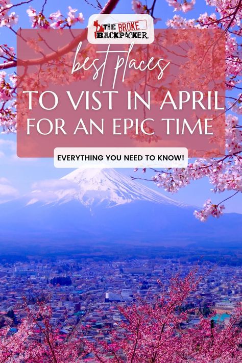 With spring warming things up and the easter holidays, April is a great time to travel. And these are the best places to visit in April. April Vacation Destinations, Best Places To Travel In April, April Travel Destinations, April Travel, April Vacation, Best Places In Europe, Best Countries To Visit, Best Holiday Destinations, Cheap Places To Travel