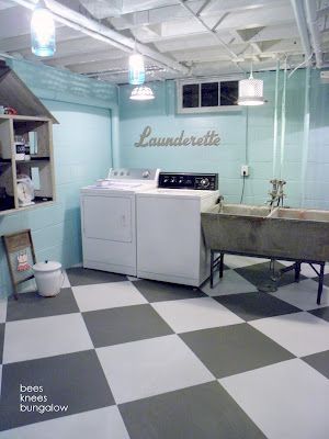 Unfinished Basement Laundry, Basement Laundry Room Makeover, Basement Laundry Room, Basement Inspiration, Basement Laundry, Small Basements, Basement Makeover, Laundry Room Remodel, Basement Ceiling