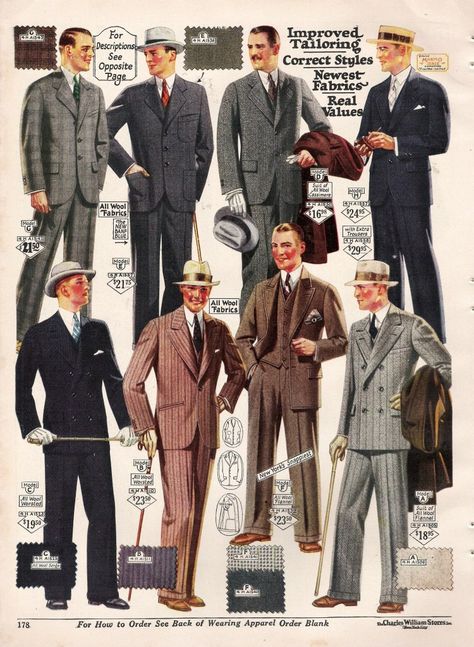 1920's Fashion for Men: A Complete Suit Guide - anyone feel like channeling their inner Clarence Darrow? 1920s Mens Clothing, 1920s Suit, 50s Mens Fashion, 1920s Suits, Mens Suit Colors, 1950s Mens Fashion, Suit Guide, 1920s Mens Fashion, 1920s Men