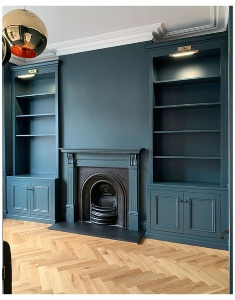 Alcove Ideas Living Room, Living Room Cupboards, Alcove Cabinets, Built In Bookshelves, Alcove Shelving, Victorian House Interiors, Paternity Leave, Snug Room, Victorian Living Room