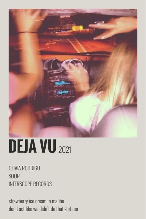 Deja Vu Olivia Rodrigo, Disney Sheet Music, Alt Posters, Picture Song, Vintage Music Posters, Music Poster Ideas, Music Poster Design, Polaroid Poster, Film Posters Vintage