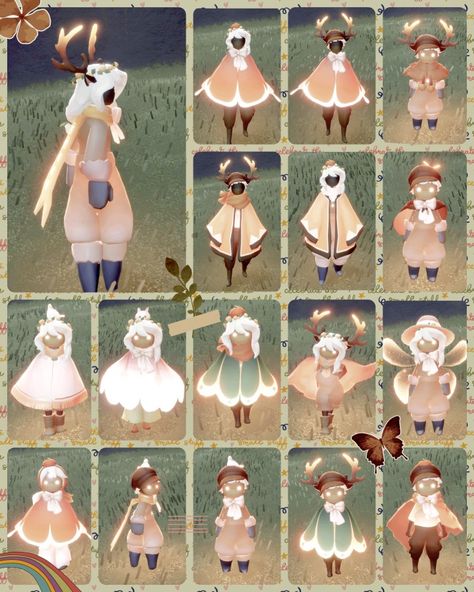 Sky Game Character, Sky Outfit Ideas, Sky Cotl Outfits Ideas, Sky Cotl Hairstyle, Sky Outfits Game, Sky Children Of The Light Aesthetic, Sky Cotl Cosplay, Sky Children Of The Light Hairstyles, Sky Children Of The Light Outfit Ideas