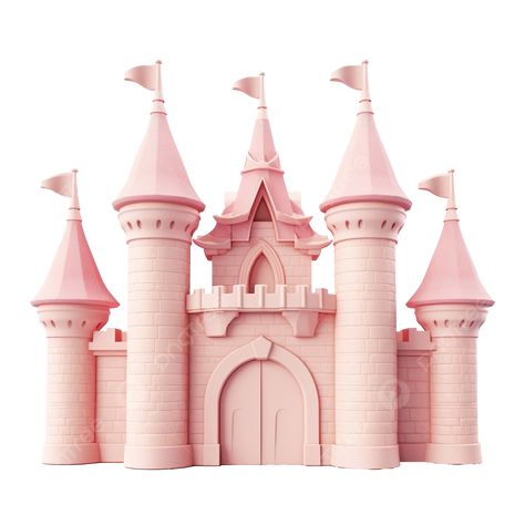 Building Png, Castle Png, Paper Castle, 3d Castle, Castle Clipart, Pink Castle, Princess Castle, Transparent Image, Pink Cake