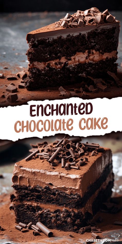 Enchanted Chocolate Cake [2 Hours] - Chasety Chocolate Ganache Cake, Birthday Cake Decorating Ideas, Ganache Cake, Cake Decorating Ideas, Simple Birthday, Creative Birthday, Decadent Chocolate, Birthday Cake Decorating, Chocolate Cake Recipe