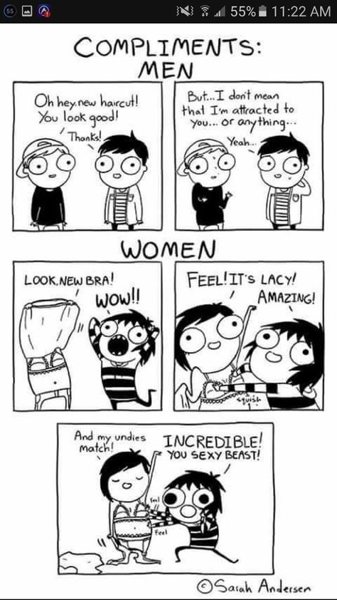 Funny Friend Pictures, Sarah's Scribbles, Sarah Andersen, Online Comics, Funny Comic Strips, Teenager Posts Funny, Life Humor, Cute Comics, Friends Funny