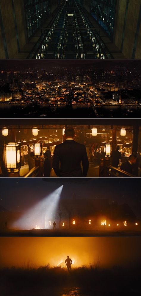 Skyfall (2012) | Cinematography by Roger Deakins | Directed by Sam Mendes Cinematography Shots, Movie Lighting, Cinematic Aesthetic, Scene Reference, Filmmaking Ideas, Cinematography Composition, Cinematography Lighting, Movie Color Palette, Roger Deakins