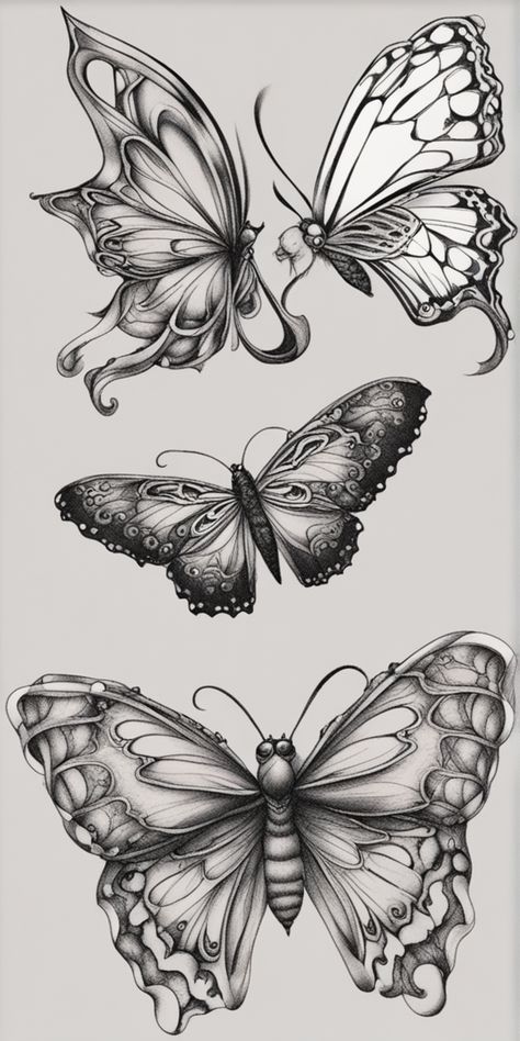 Creative Butterfly Tattoo, Creative Butterfly, Butterfly Sketch, Butterfly Tattoos, Butterfly Tattoo Designs, Wood Burning Patterns, Colorful Patterns, Sunflower Art, Butterfly Tattoo