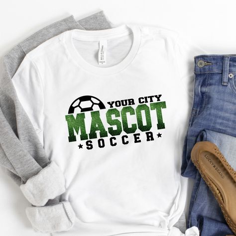 High School Soccer Shirts, Soccer Shirts Designs, Soccer Team Shirts, High School Soccer, School Spirit Wear, School Spirit Shirts, Soccer Outfits, Spirit Wear, Soccer Mom