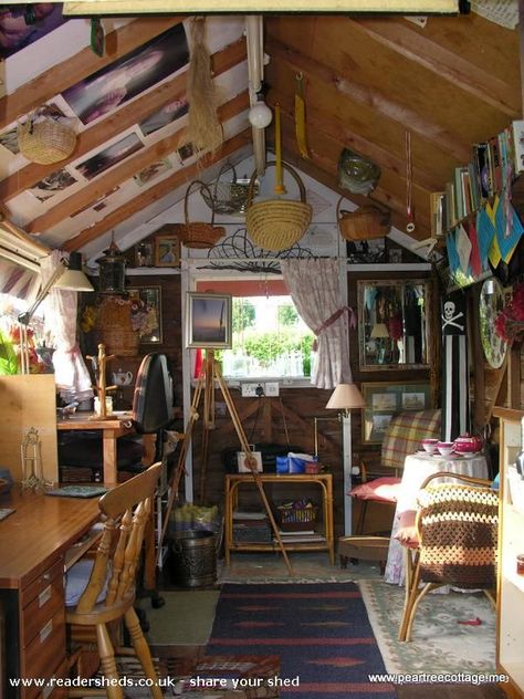 'The Studio', Workshop/Studio shed from Pear Tree Cottage Garden Home Art Studios, Rangement Art, Art Shed, Tree Cottage, Craft Shed, Studio Shed, Art Studio Space, Art Studio Room, Studio Workshop