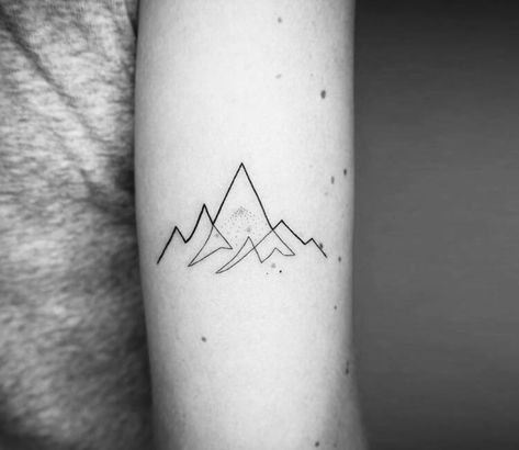 Top 100 tattoos by artist Mo Ganji Hill Tattoo, Steve Butcher Tattoo, Geometric Mountain Tattoo, Mountains Tattoo, Mo Ganji, Mountain Tattoo Simple, Coordinates Tattoo, Baby Name Tattoos, 12 Tattoos