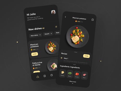 Recipes and Meal Planner App by Cuberto on Dribbble Meal Planner App, Restaurant App, Planner Logo, Cooking App, Food Delivery App, Planning App, Ui Design Website, Menu Planners, Restaurant Logo Design