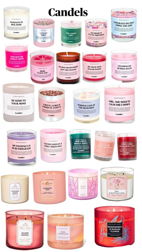 #candles #whitebarn #bath and bodyworks #Candier Candier Candles, Girly Gifts Ideas, Bath Aesthetic, Bath Scrubs, Bath Supplies, Cute Birthday Ideas, Cute Gifts For Friends, Who Runs The World, Girly Gifts