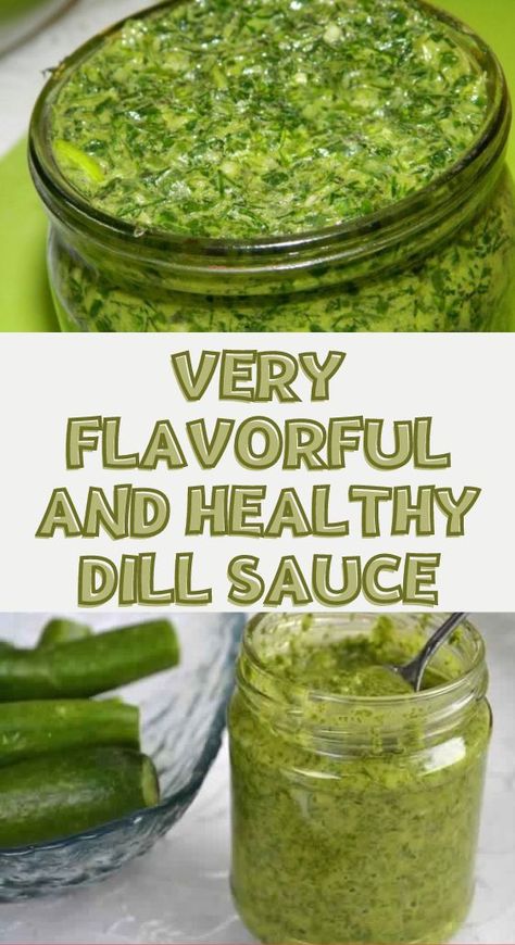 Very flavorful and healthy dill sauce Homemade Dill Sauce, Fresh Herb Sauces, How To Use Up Fresh Dill, Dishes With Dill, Preserving Dill Herb, Fresh Dill Recipes Dinners, Recipes Using Dill Herb, Uses For Dill Herb, What To Do With Dill Fresh Herbs