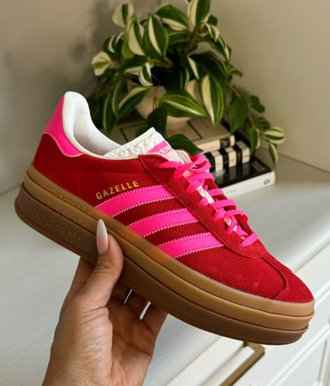 Adidas Sambas platform fav!! Size down a half size  #LTKfindsunder100#LTKU#LTKshoecrush https://liketk.it/4EK4I Platform Adidas Outfit, Platform Sambas, Adidas Gazelle Platform, Adidas Platform Sneakers, Gazelle Bold Shoes, Adidas Bold, Adidas Platform, Adidas Collection, Woman Sneakers