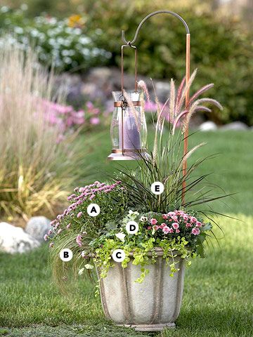 Fall Blooming Flowers, Container Garden Ideas, Fall Container Gardens, Fall Containers, Fall Garden, Garden Containers, Garden Recipes, Container Garden, Container Flowers