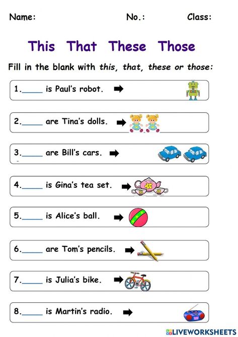 This, That, These, Those interactive activity for Grade 2 These And Those Worksheets For Kids, Esl This That These Those, Use Of This That These Those Worksheet, This That These Those Worksheet Grade 1, Use Of This And That Worksheets, These And Those Worksheet For Kids, This That These Those Grammar, This That Worksheet For Grade 1, Doing Words Worksheet For Grade 1