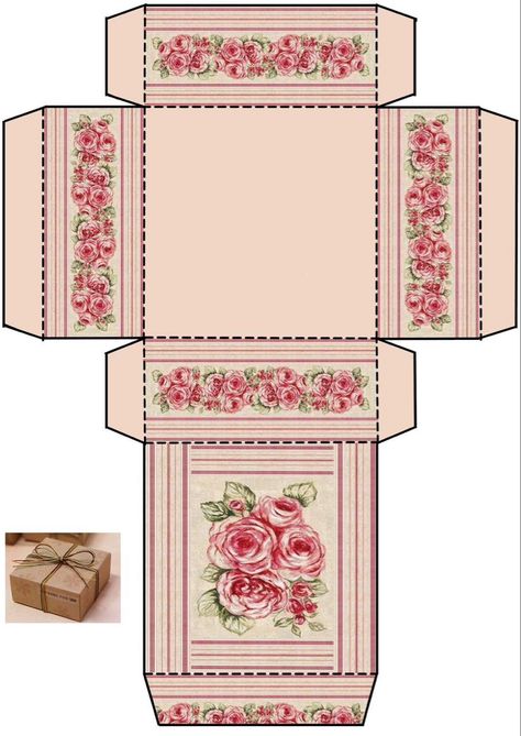 Printable Box Templates Patterns, Printable Box Pattern, Paper Craft Box Printable Templates, Paper Craft Miniature, Cute Box Template Printable, Miniature Boxes Printable, Box Patterns Templates, Box Patterns Printable, Paper Box Printable