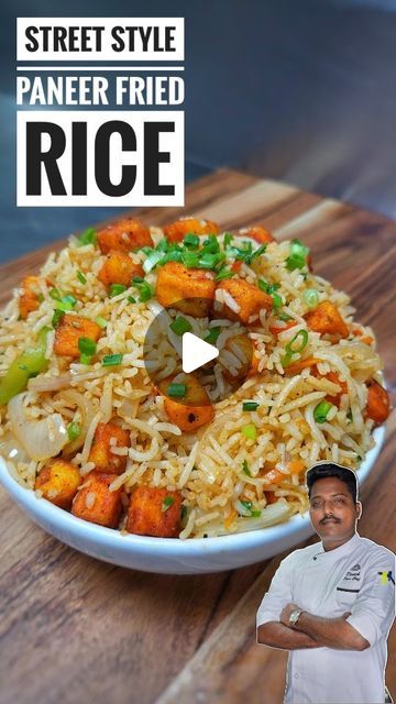 Paneer Fried Rice Indian, Paneer Fried Rice Recipe, Paneer Rice Recipes, Paneer Fried Rice, Paneer Rice, Fried Rice Recipe Video, Veg Fried Rice Recipe, Fried Paneer, Veg Pulao Recipe