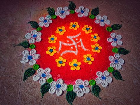 Rangoli Panchuka Rangoli Designs, Rangoli Designs For Beginners, Easy Rangoli Design, Special Rangoli, Easy Rangoli Designs, Easy Rangoli, Rangoli Design, Simple Rangoli, Designs Ideas